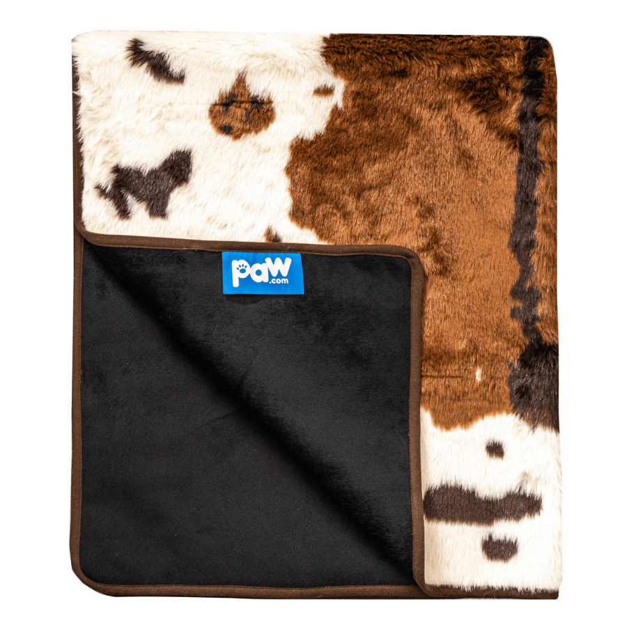 PupProtector™ Waterproof Throw Blanket - Brown Faux Cowhide image 3