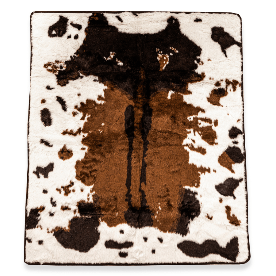 PupProtector™ Waterproof Throw Blanket - Brown Faux Cowhide image 4
