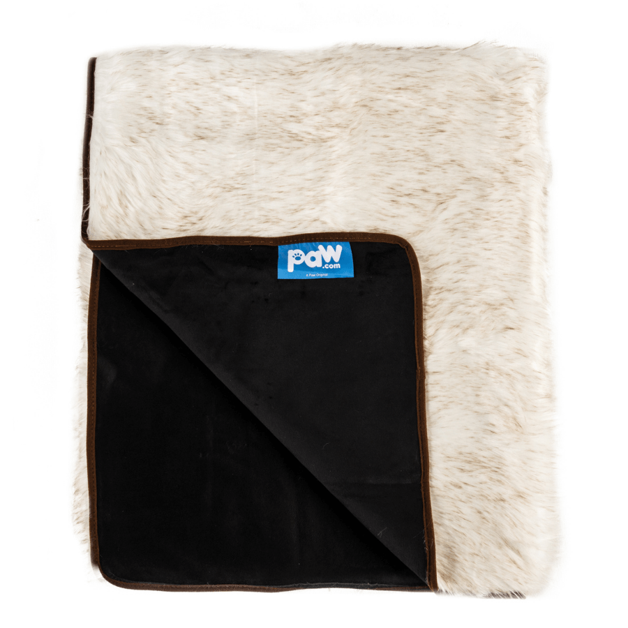 PupProtector™ Waterproof Throw Blanket - White with Brown Accents image 5