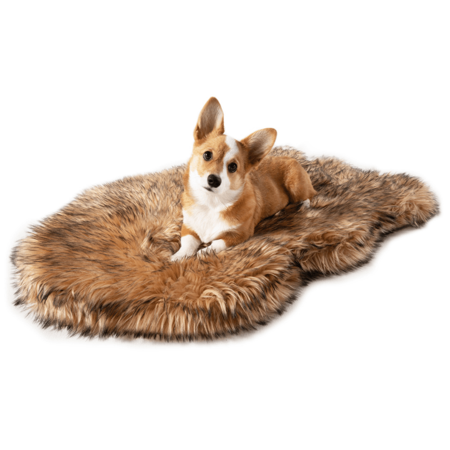 PupRug by Paw.com® Faux Fur Orthopedic Dog Bed - Curve Sable Tan image 2