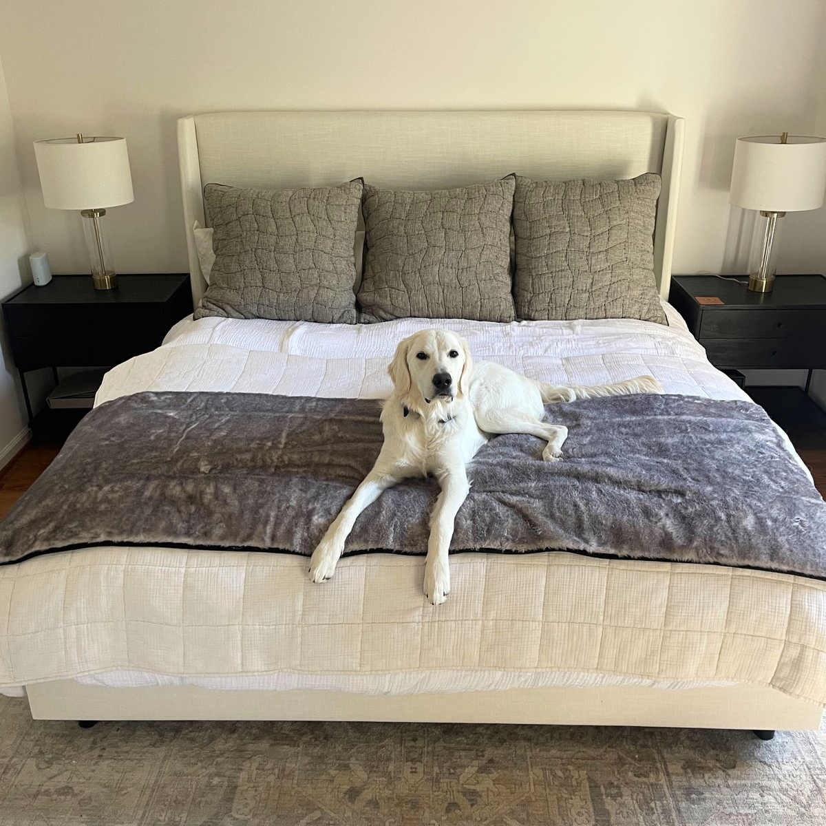 PupProtector™ Luxe Waterproof Bed Runner - Ultra Soft Chinchilla image 3
