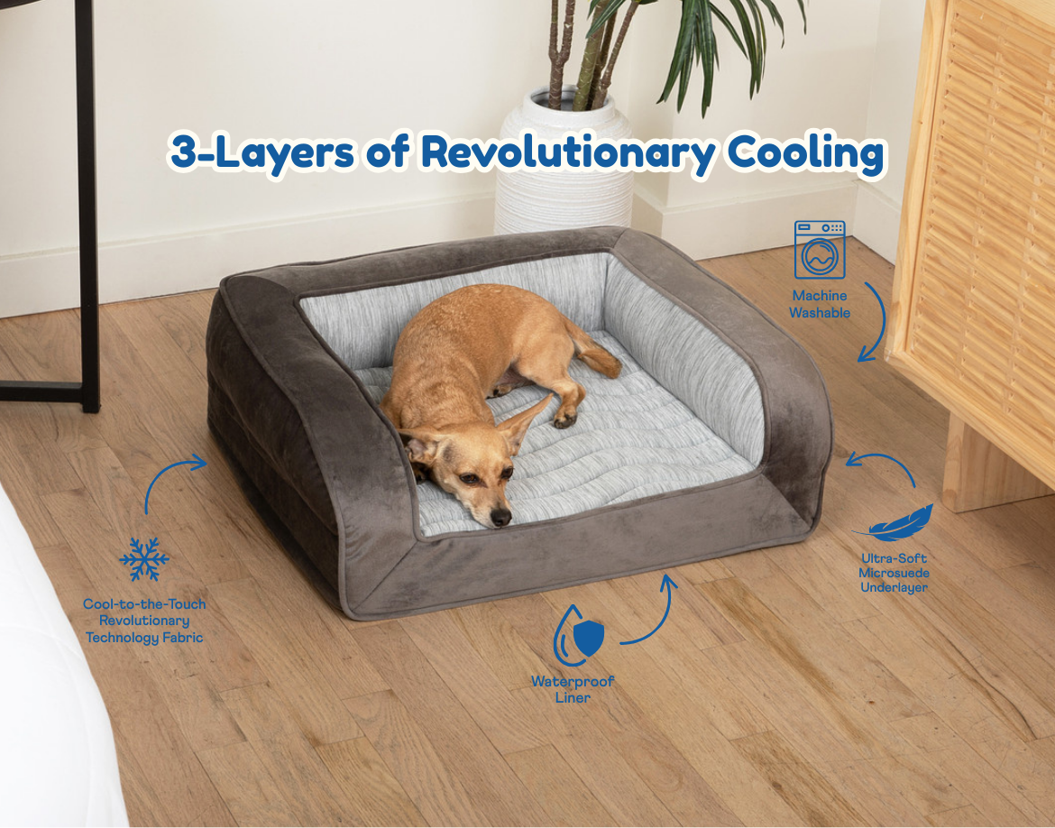 PupChill™ Cooling Bolster Dog Bed image 2
