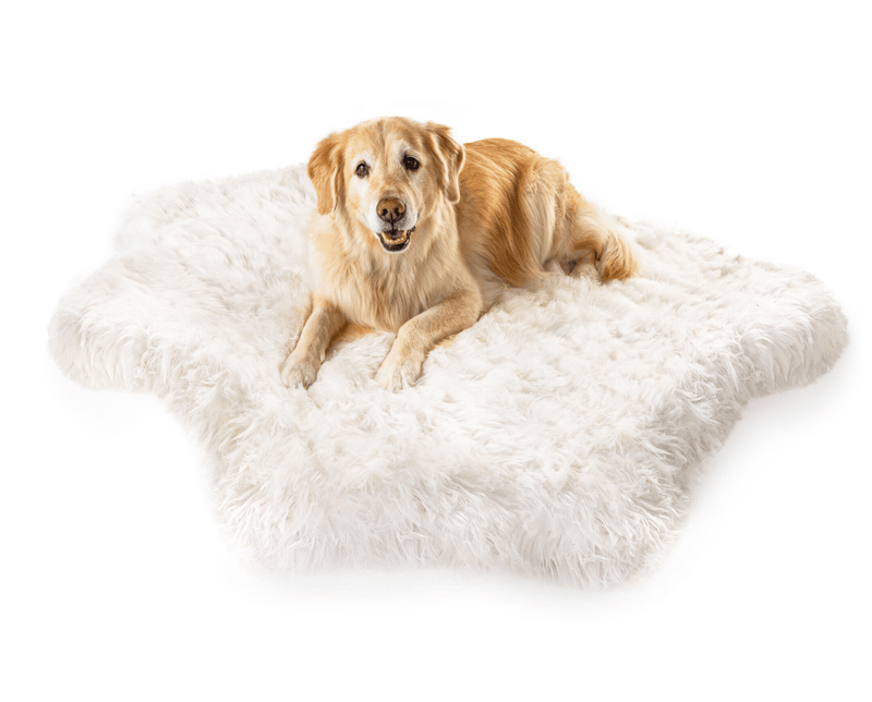 PupRug™ Animal Print Memory Foam Dog Bed Cover - Polar Bear Faux Hide (Bed Not Included) product image