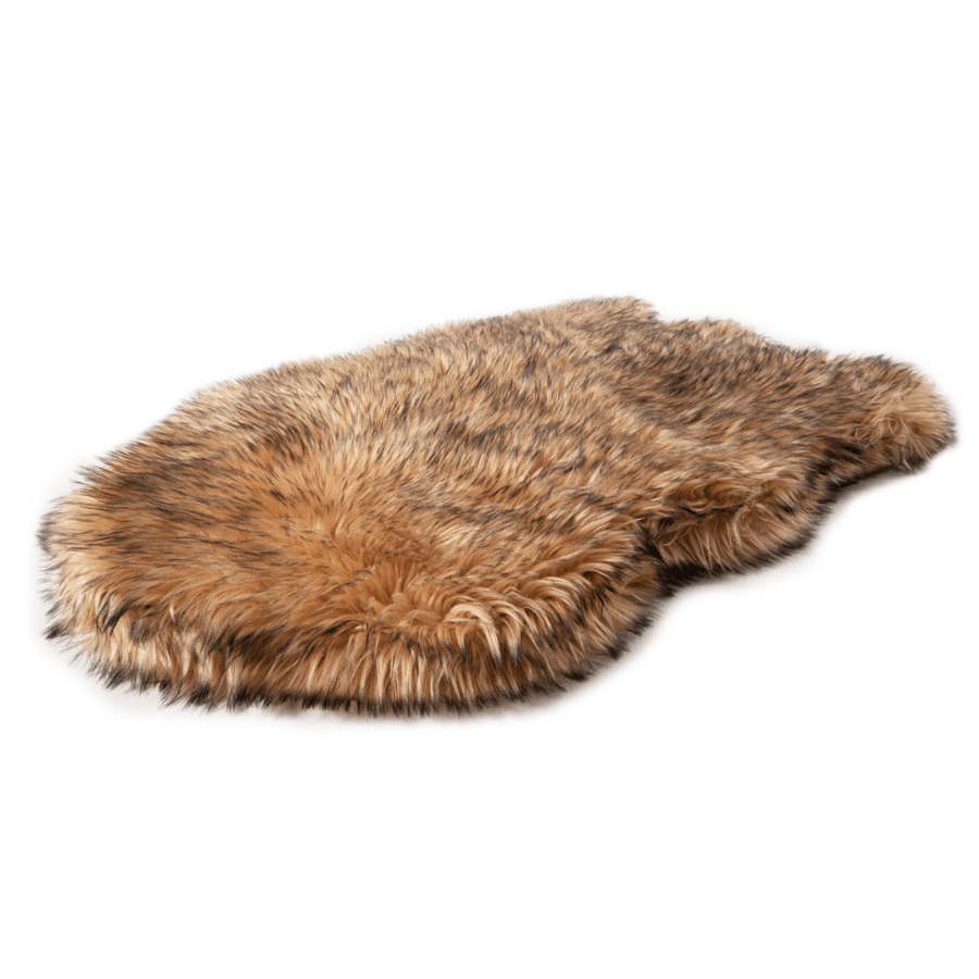 PupRug™ Faux Fur Orthopedic Dog Bed Cover - Curve Sable Tan (Bed Not Included) image 3