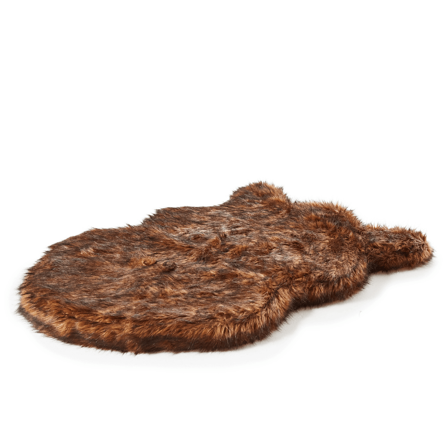 PupRug by Paw.com® Faux Fur Orthopedic Dog Bed - Curve Brown image 4