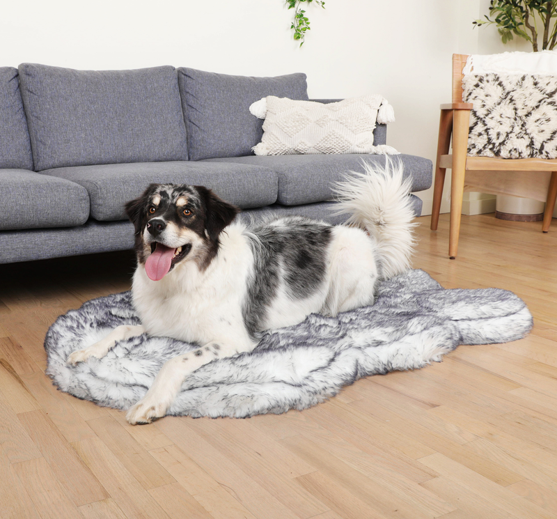 PupRug® Luxe Faux Fur Orthopedic Dog Bed - Ultra Plush Arctic Fox product image