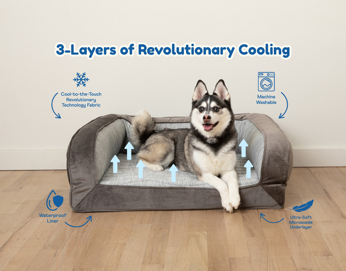 PupChill™ Cooling Bolster Dog Bed product image