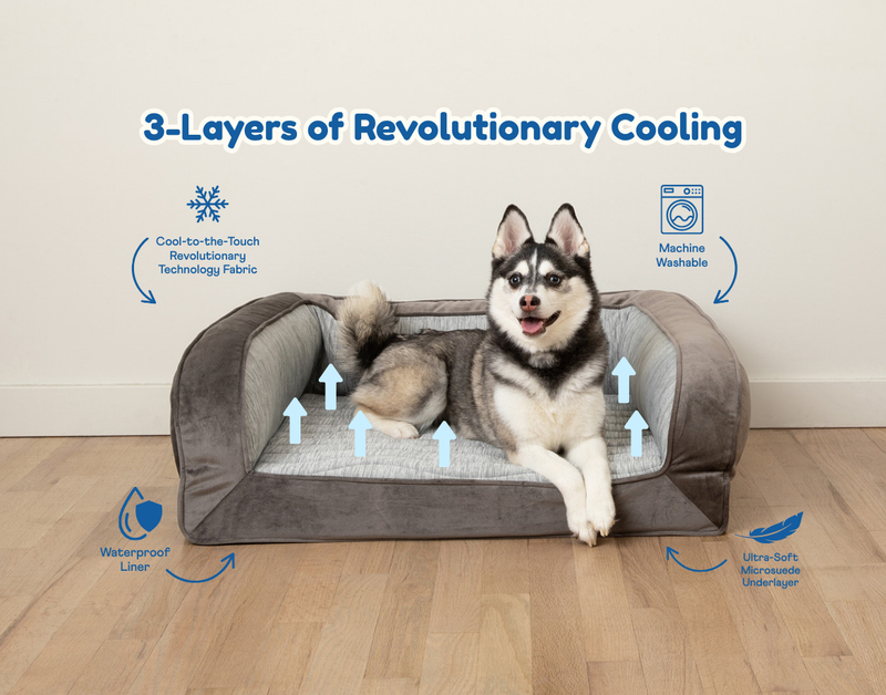 PupChill™ Cooling Bolster Dog Bed product image