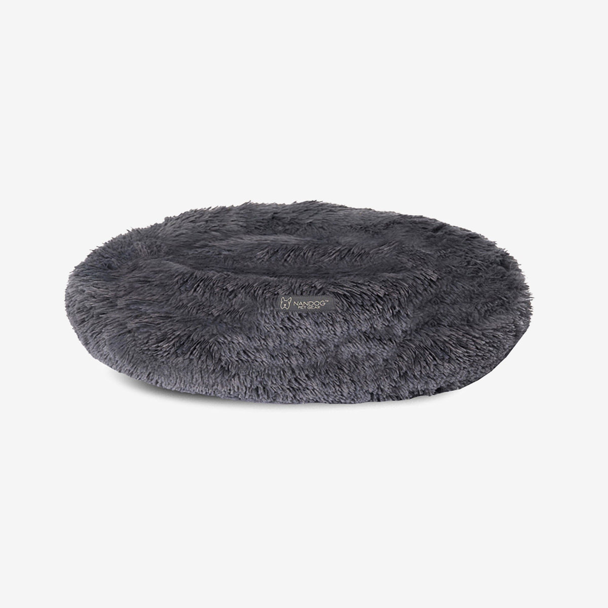 Calming Dog & Cat Shaggy Bed - Dark Gray image 3