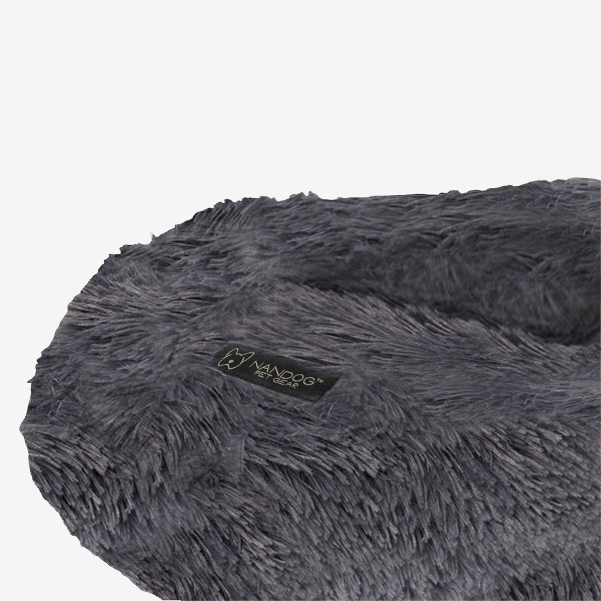 Calming Dog & Cat Shaggy Bed - Dark Gray image 4