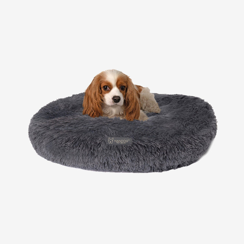Calming Dog & Cat Shaggy Bed - Dark Gray product image