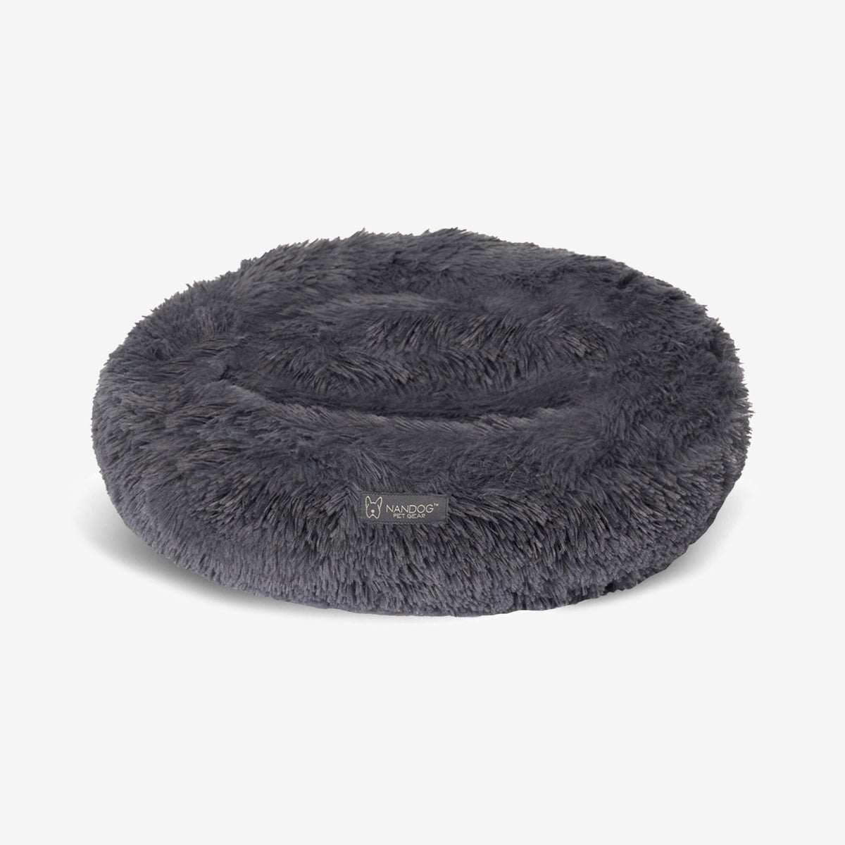 Calming Dog & Cat Shaggy Bed - Dark Gray image 2