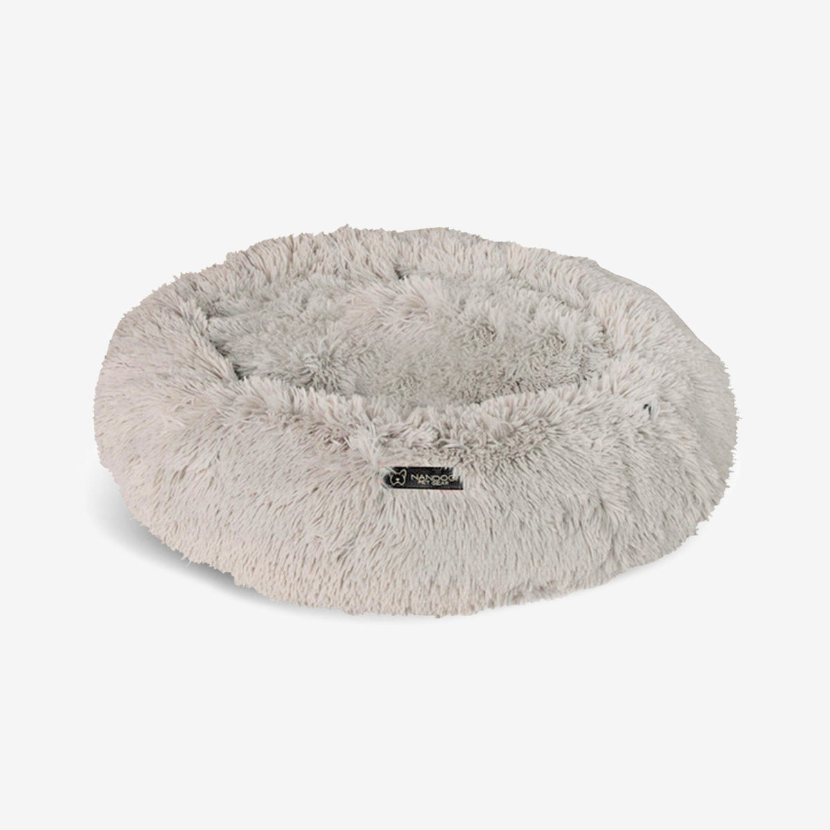 Calming Dog & Cat Shaggy Bed Light Gray image 2