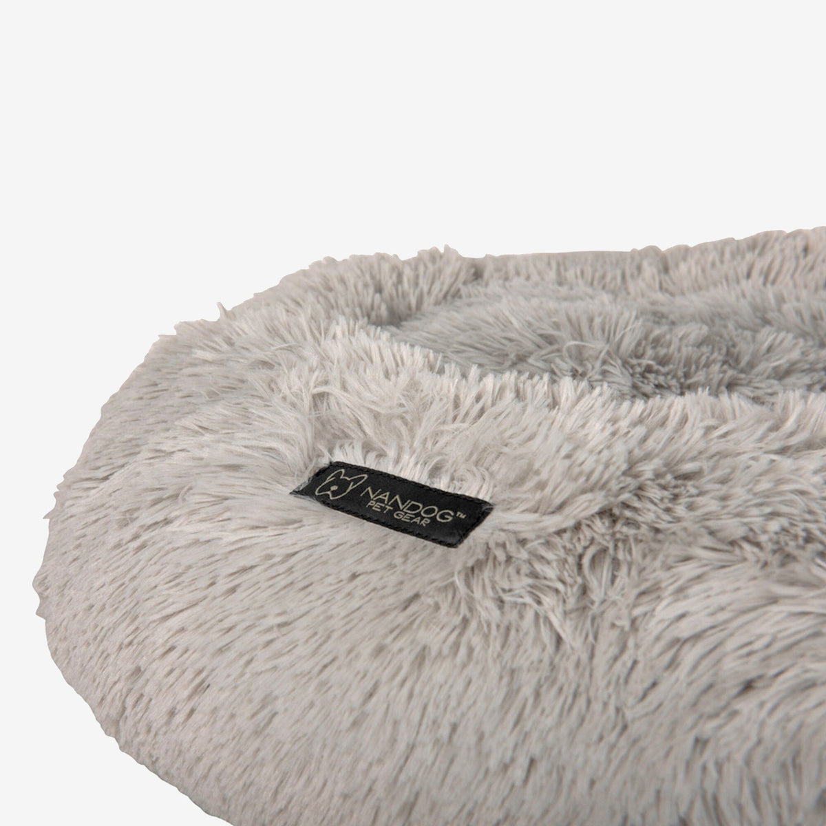 Calming Dog & Cat Shaggy Bed Light Gray image 4