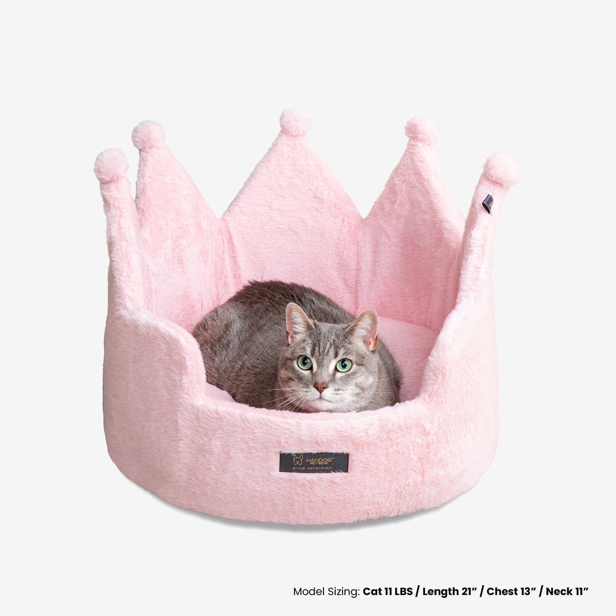 Crown Dog & Cat Fun Bed Cloud Prive Collection - Royal Blush Pink image 3