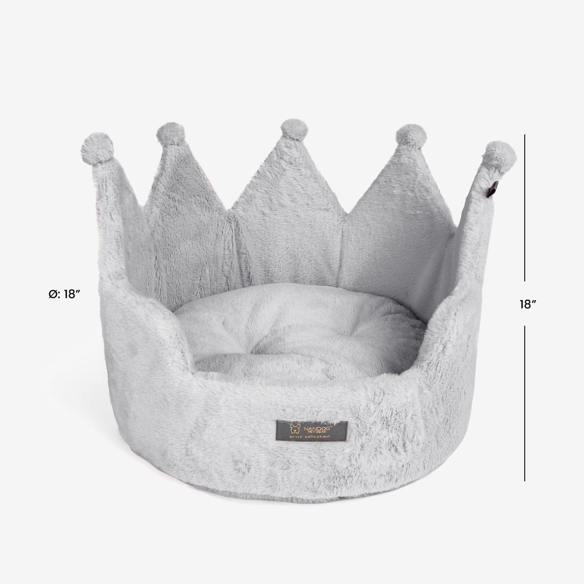 Crown Dog & Cat Fun Bed Cloud Prive Collection - Royal Gray image 5