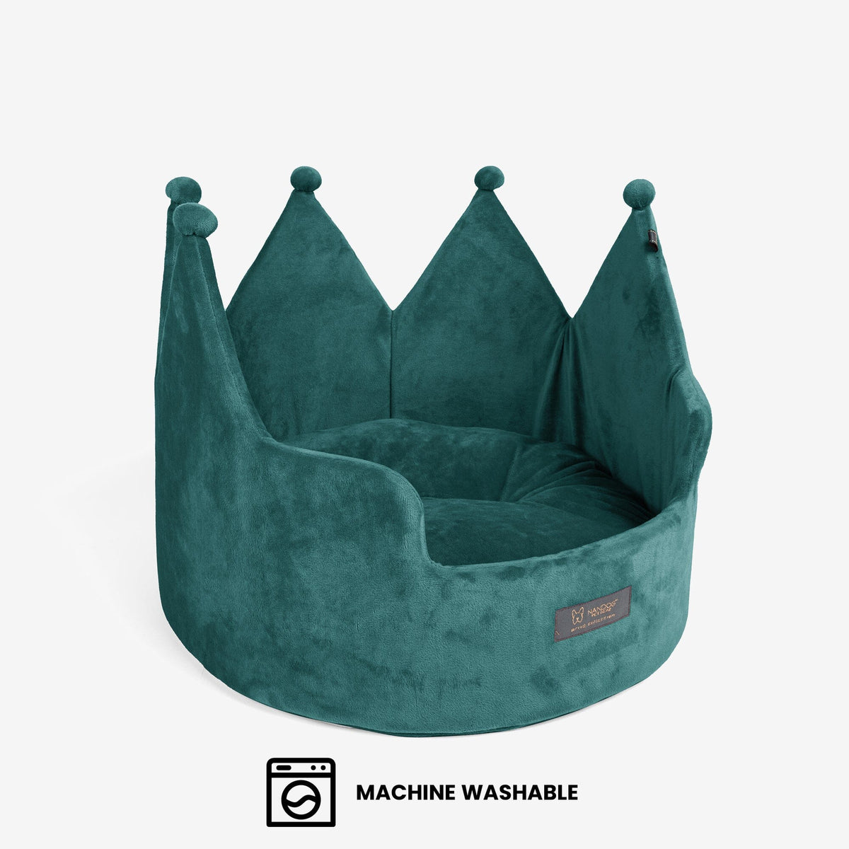 Crown Dog & Cat Fun Bed Cloud Prive Collection - Royal Green image 5