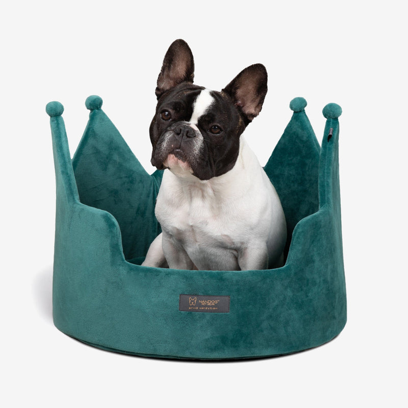 Crown Dog & Cat Fun Bed Cloud Prive Collection - Royal Green product image