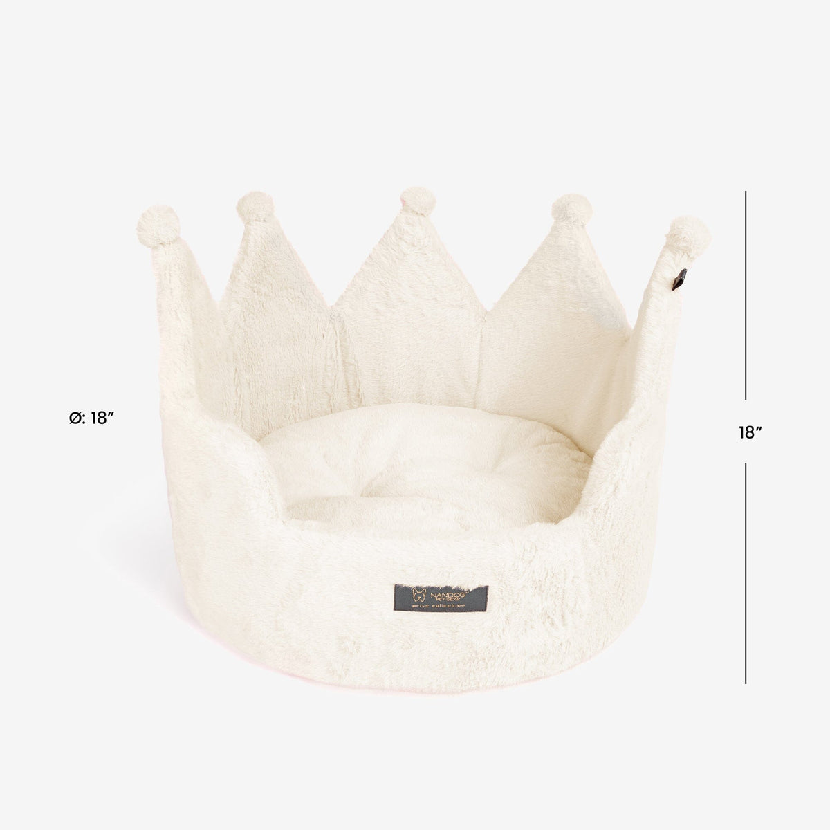 Crown Dog & Cat Fun Bed Cloud Prive Collection - Royal Ivory image 4