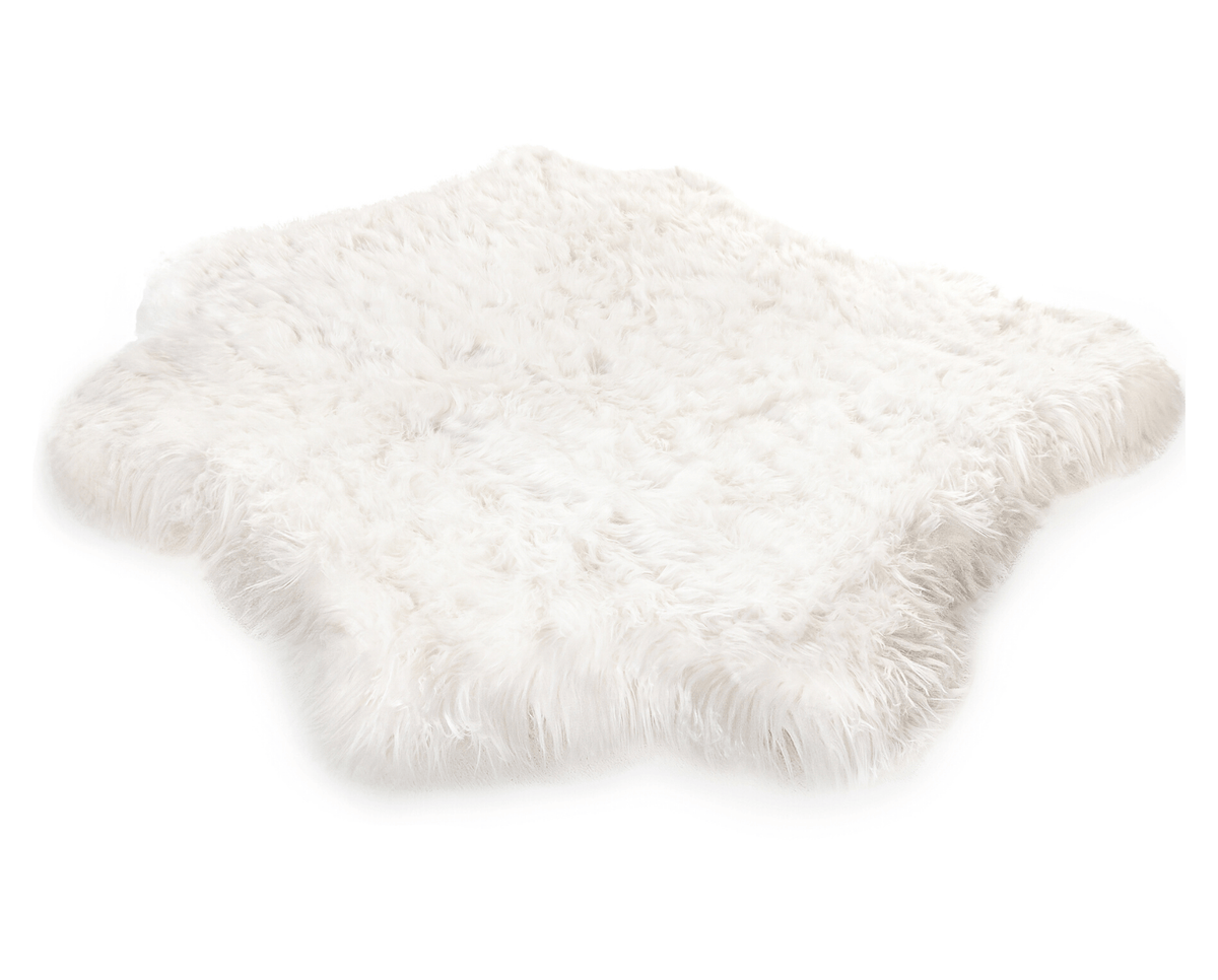 PupRug™ Animal Print Memory Foam Dog Bed Cover - Polar Bear Faux Hide (Bed Not Included) image 2