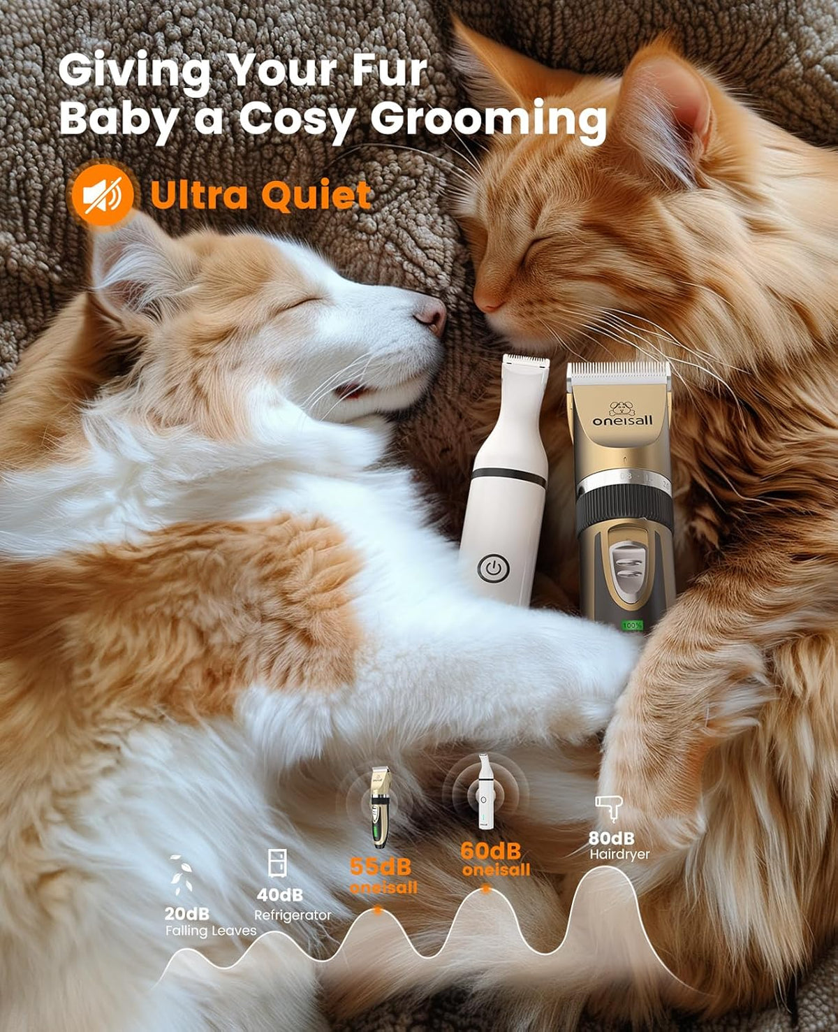 Oneisall X2&N5 3 in 1 Dog Clippers & Dog Paw Trimmer image 5