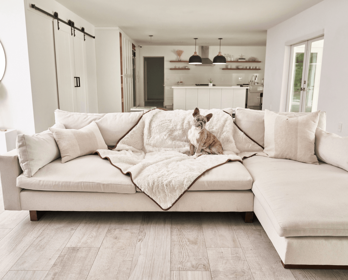 PupProtector™ Summer Short Fur Waterproof Throw Blanket - Polar White image 2