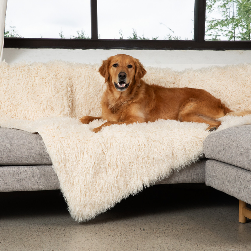 PupProtector™ Luxe Waterproof Faux Fur Blanket - Plush Sheep Ivory product image