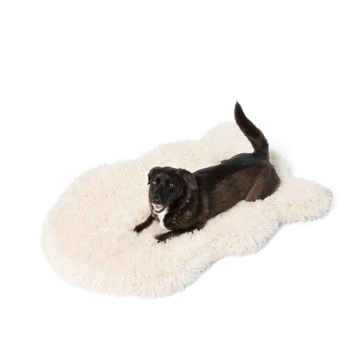 PupRug® Luxe Faux Fur Orthopedic Dog Bed Cover - Plush Sheep Ivory (Bed Not Included) image 3