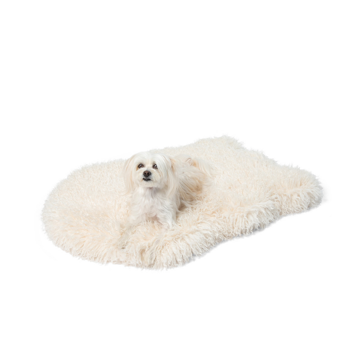 PupRug® Luxe Faux Fur Orthopedic Dog Bed Cover - Plush Sheep Ivory (Bed Not Included) image 2
