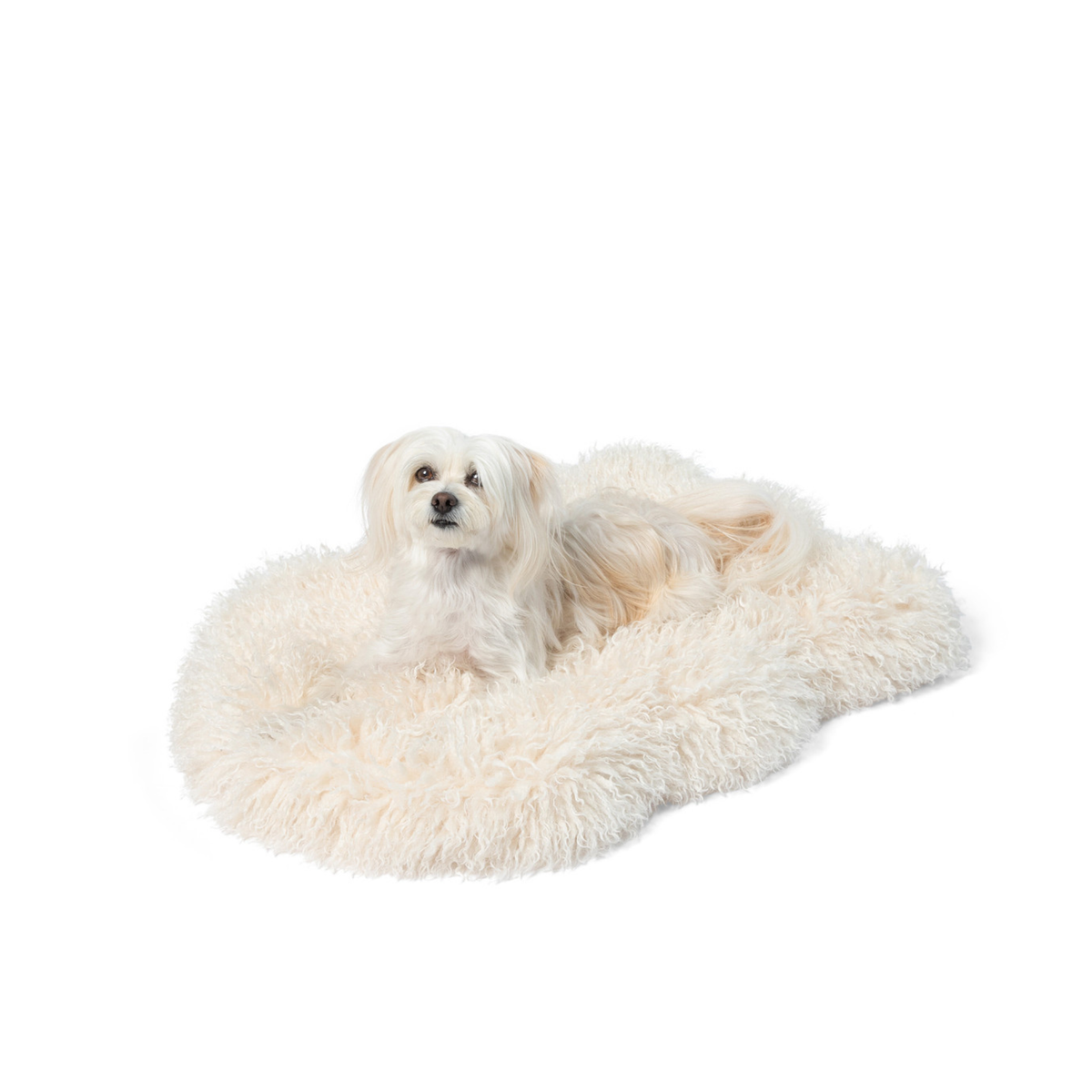 PupRug® Luxe Faux Fur Orthopedic Dog Bed Cover - Plush Sheep Ivory (Bed Not Included) product image
