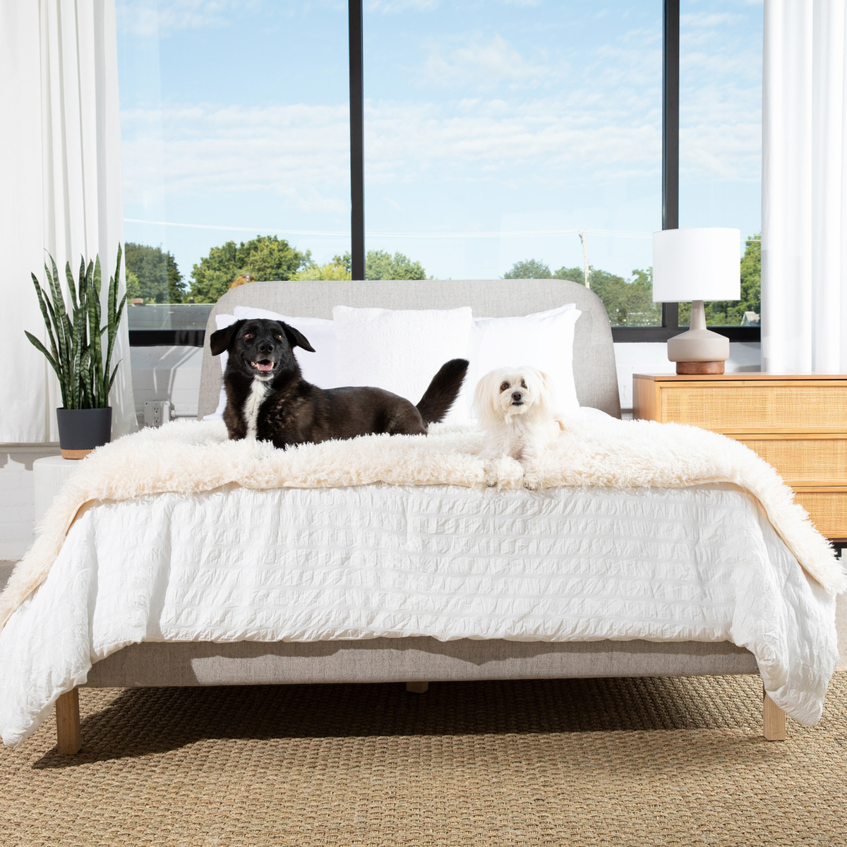 PupProtector™ Luxe Waterproof Bed Runner - Plush Sheep Ivory product image