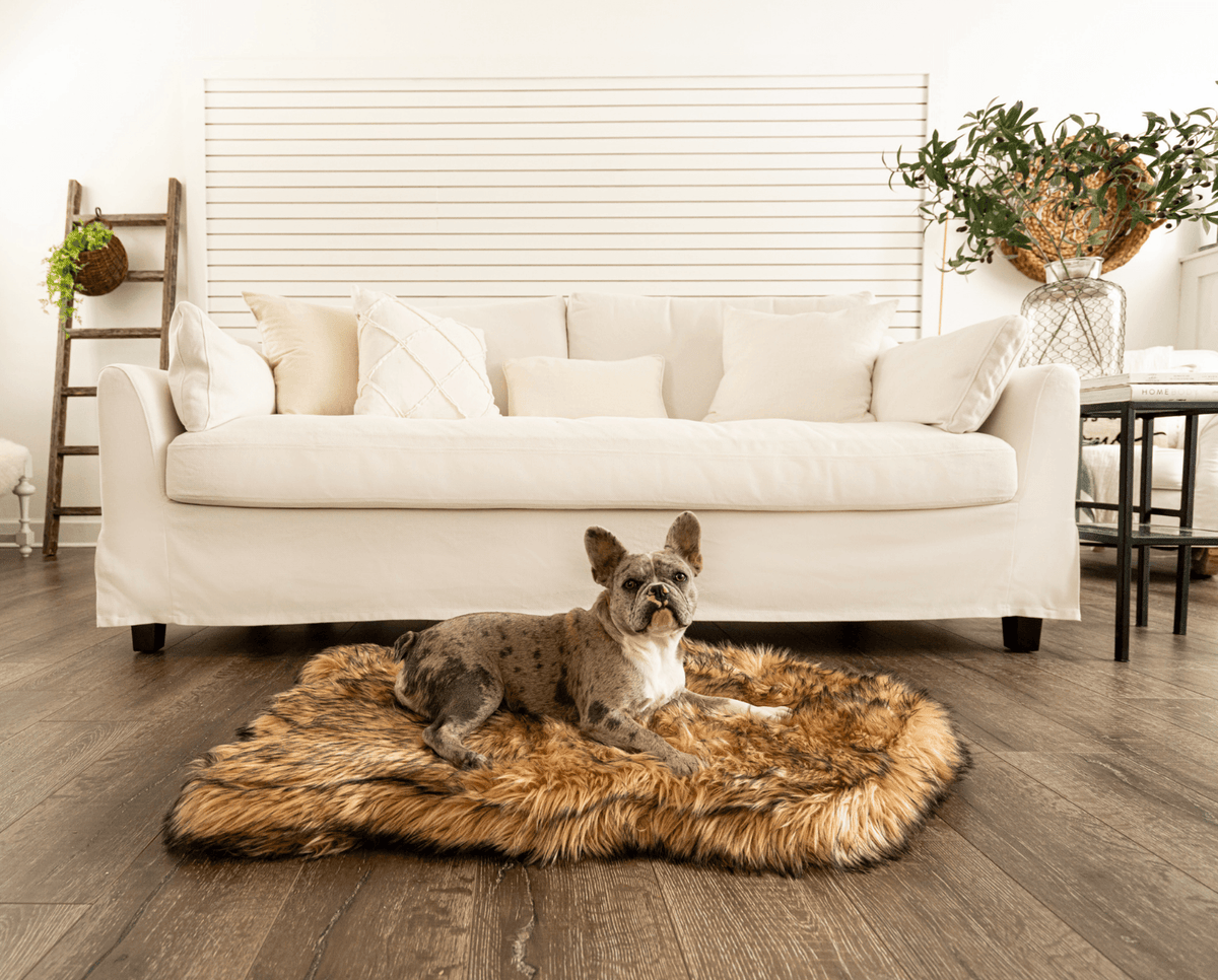 PupRug by Paw.com® Faux Fur Orthopedic Dog Bed - Curve Sable Tan image 5